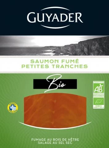 Petites Tranches Saumon Fumé Bio 100g - GUYADER