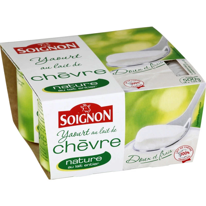 Yaourt Nature lait de Chevre 4x12 - SOIGNON