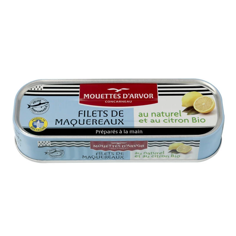 Filé de Cavala com Limão Natural e Orgânico 160g - LES MOUETTES D'ARMOR