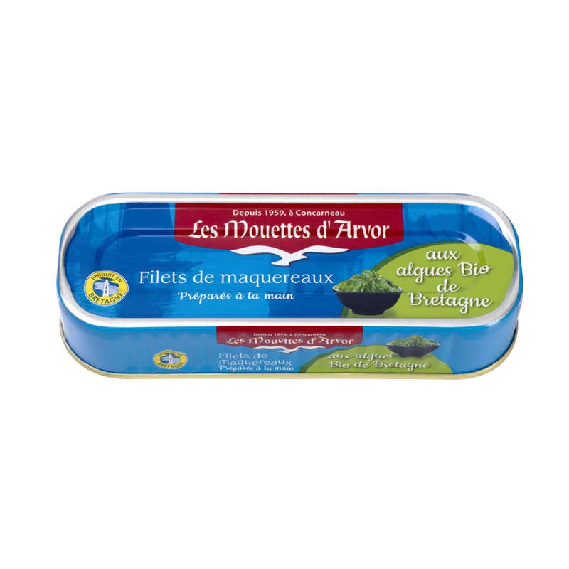 Filets de Maquereaux aux Algues Bio 176g - LES MOUETTES D'ARMOR
