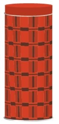 Boite Metal Ronde Rouge
