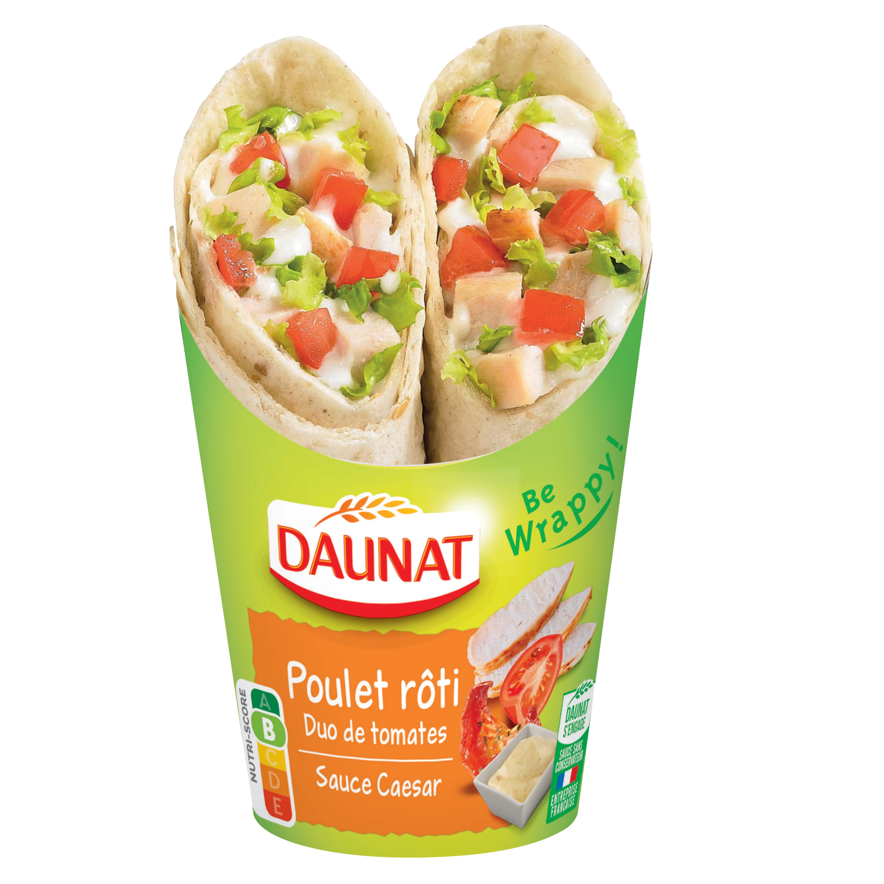 Wrap Poulet Caesar 190g - DAUNAT