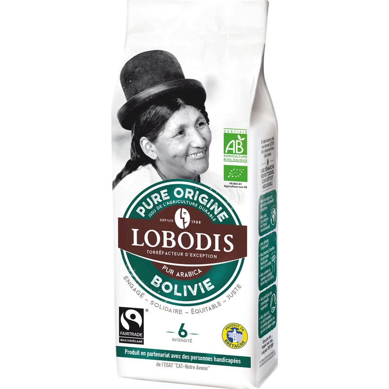 Biologische Boliviaanse koffie 250g - LOBODIS