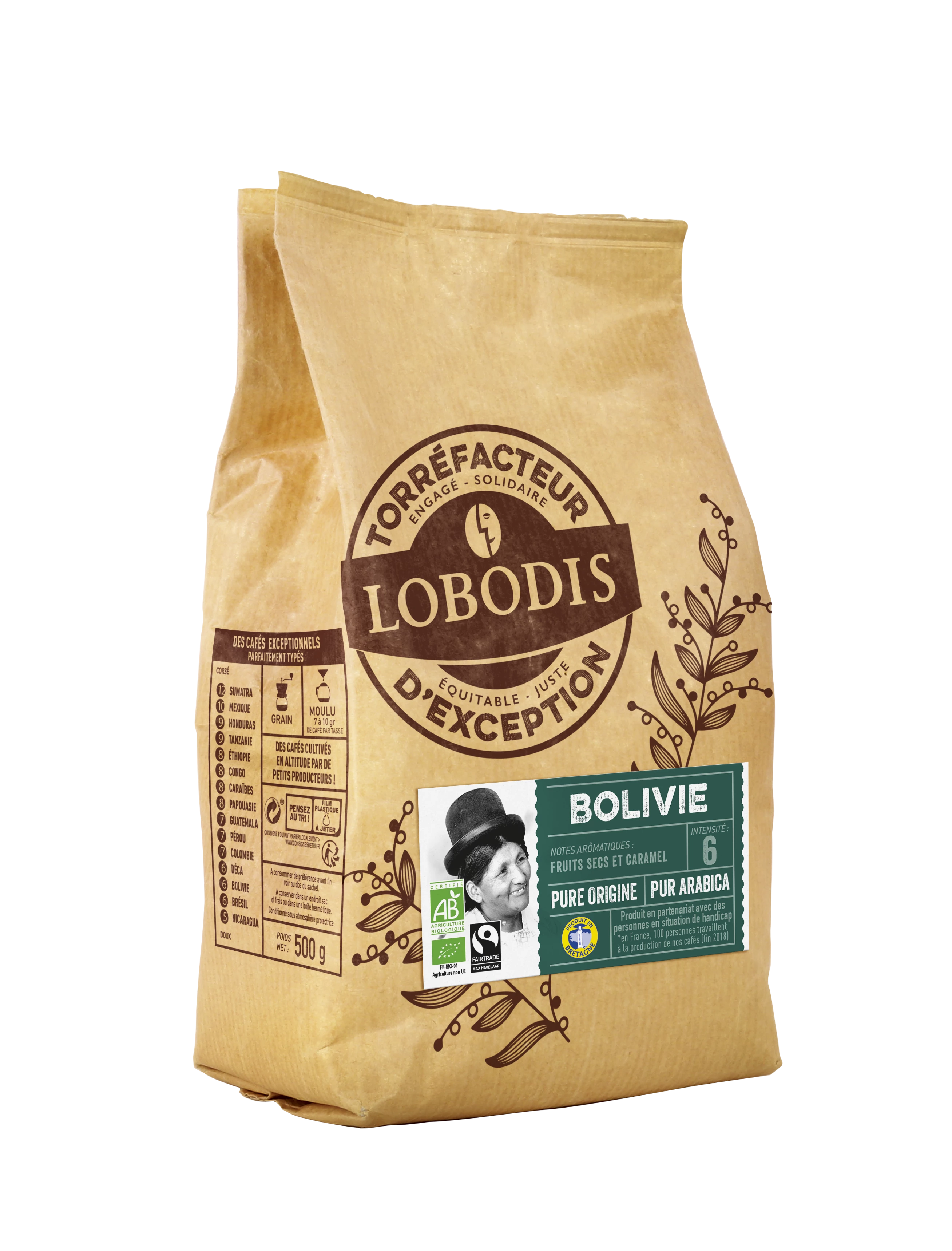 Organic Bolivian coffee beans - LOBODIS