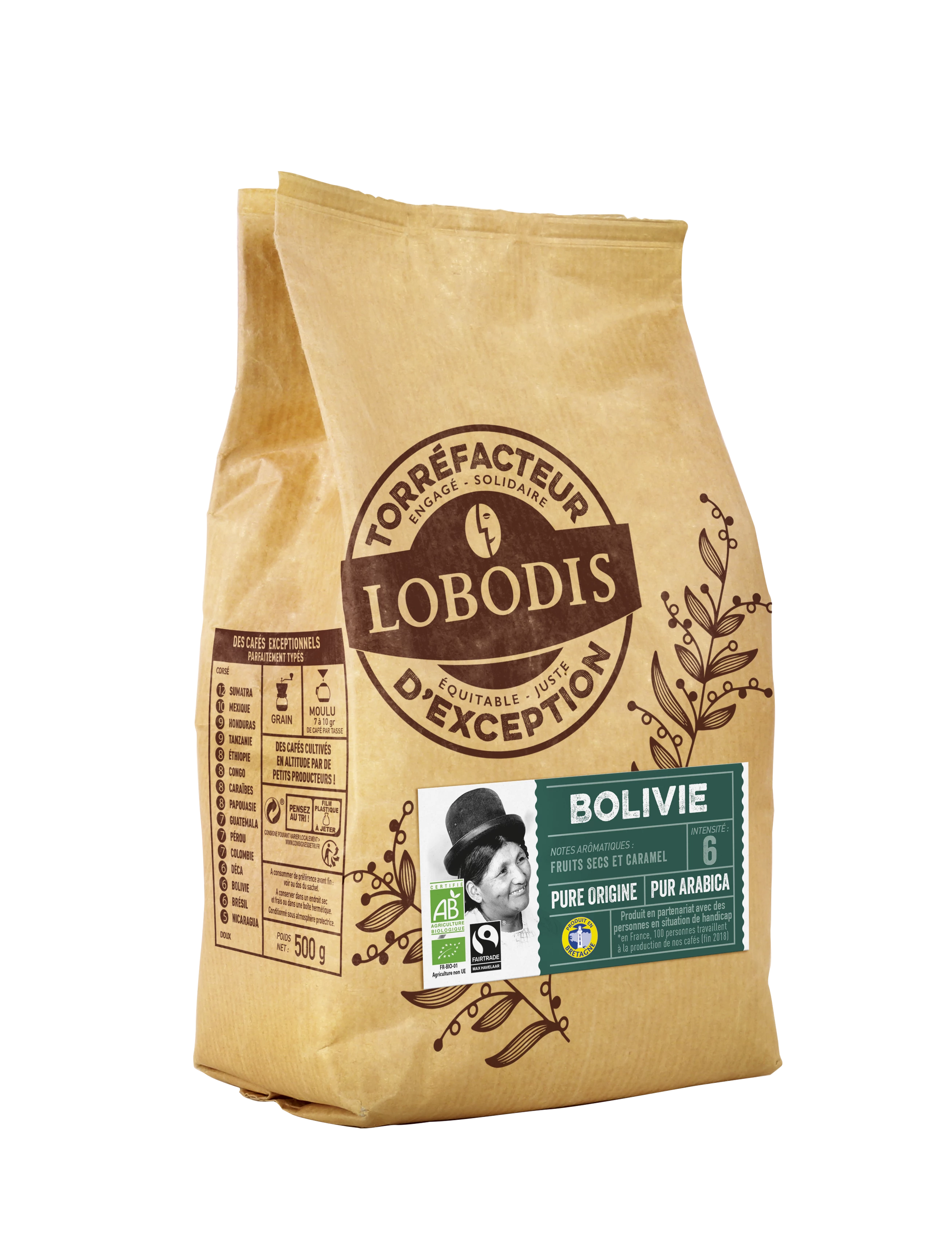 Café grain Bolivie Bio - LOBODIS