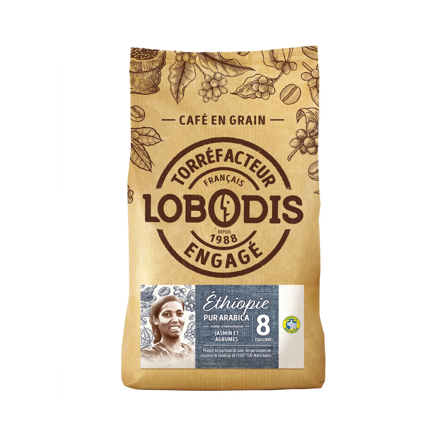 500g Café em Grãos Etiópia Lobo