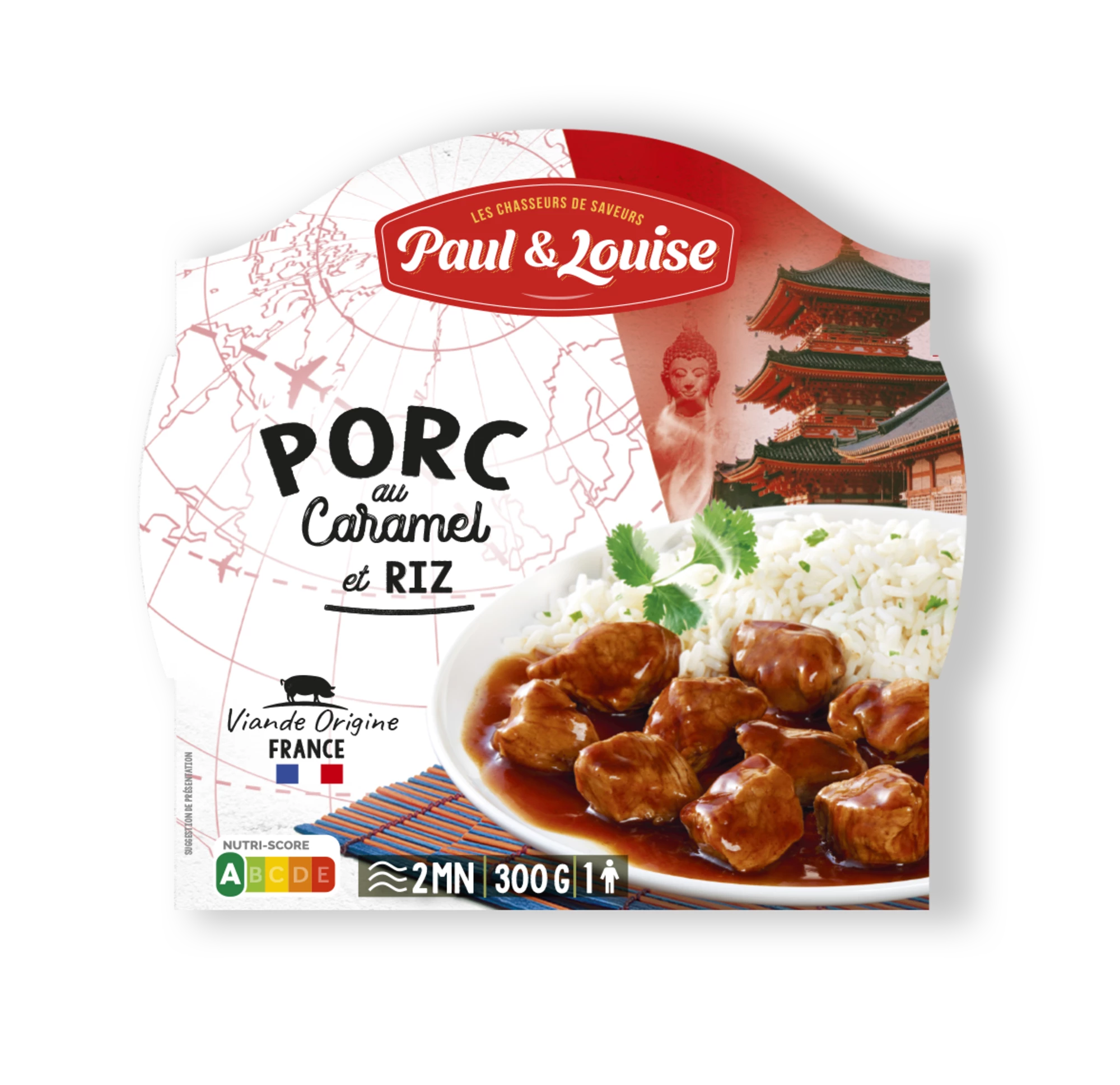 Carne de Porco com Caramelo e Arroz, 300g - PAUL & LOUISE