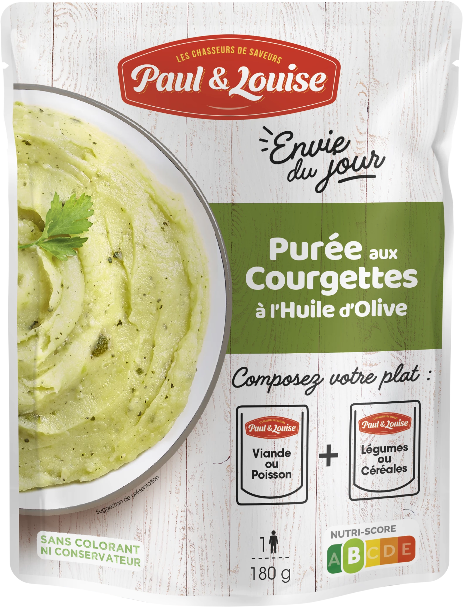 Courgettepuree met olijfolie, 180 g - PAUL & LOUISE