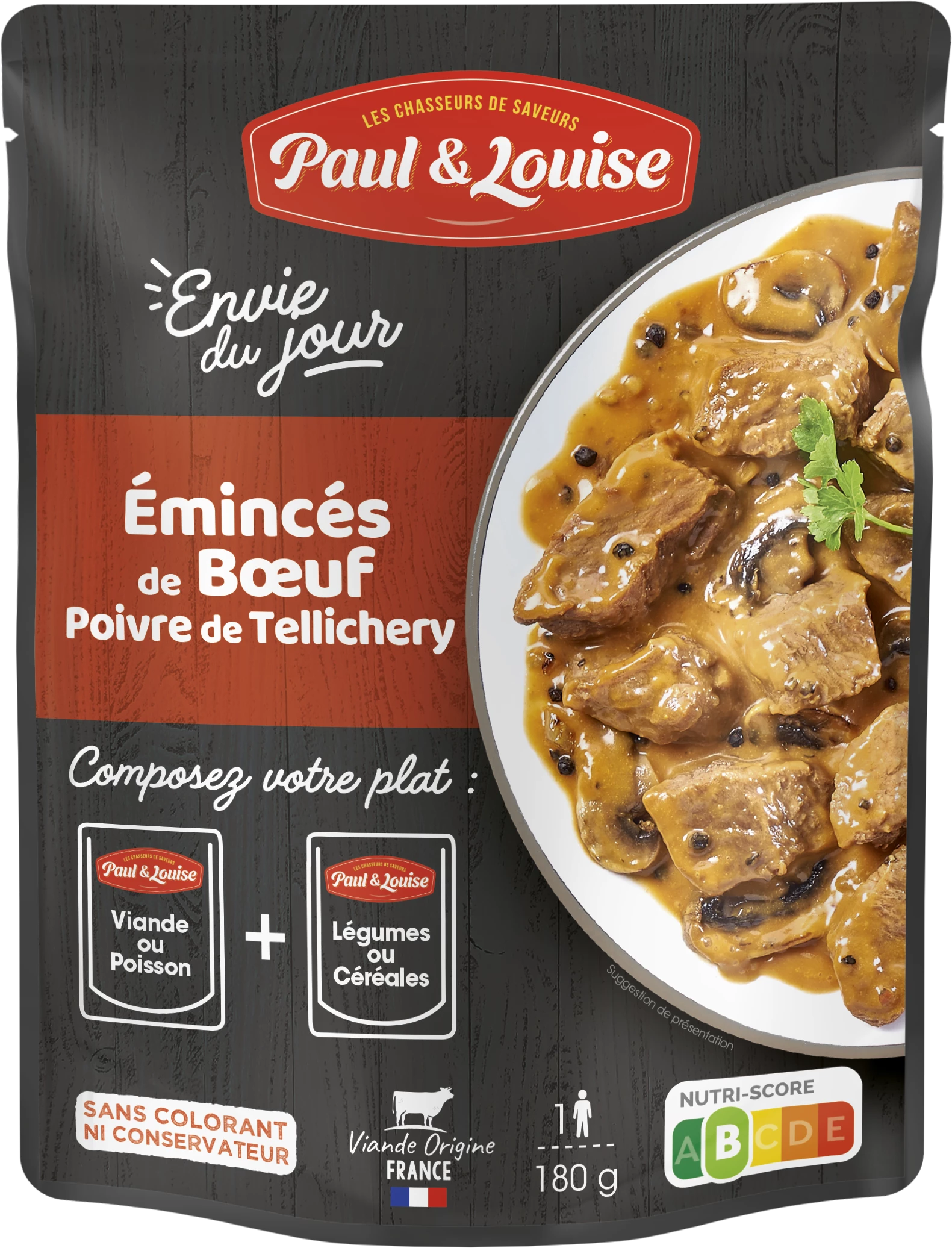 Emince de Boeuf Poivre de Tellichery, 180g - PAUL & LOUISE