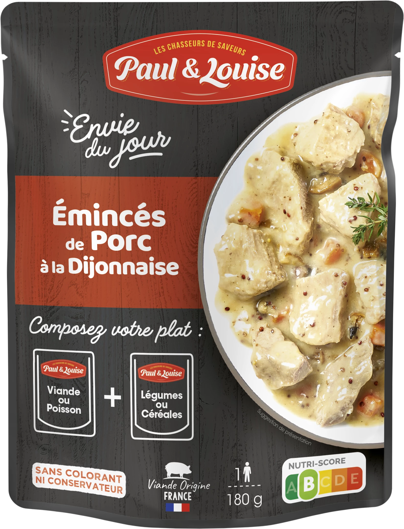 Emince Porc Dijonnaise, 180g - PAUL & LOUISE