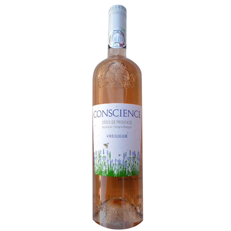 Vino rosado Côtes de Provence Bio CONCIENCIA la botella de 75cL