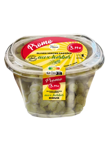 Olive Verte Cassee Aux Herbes