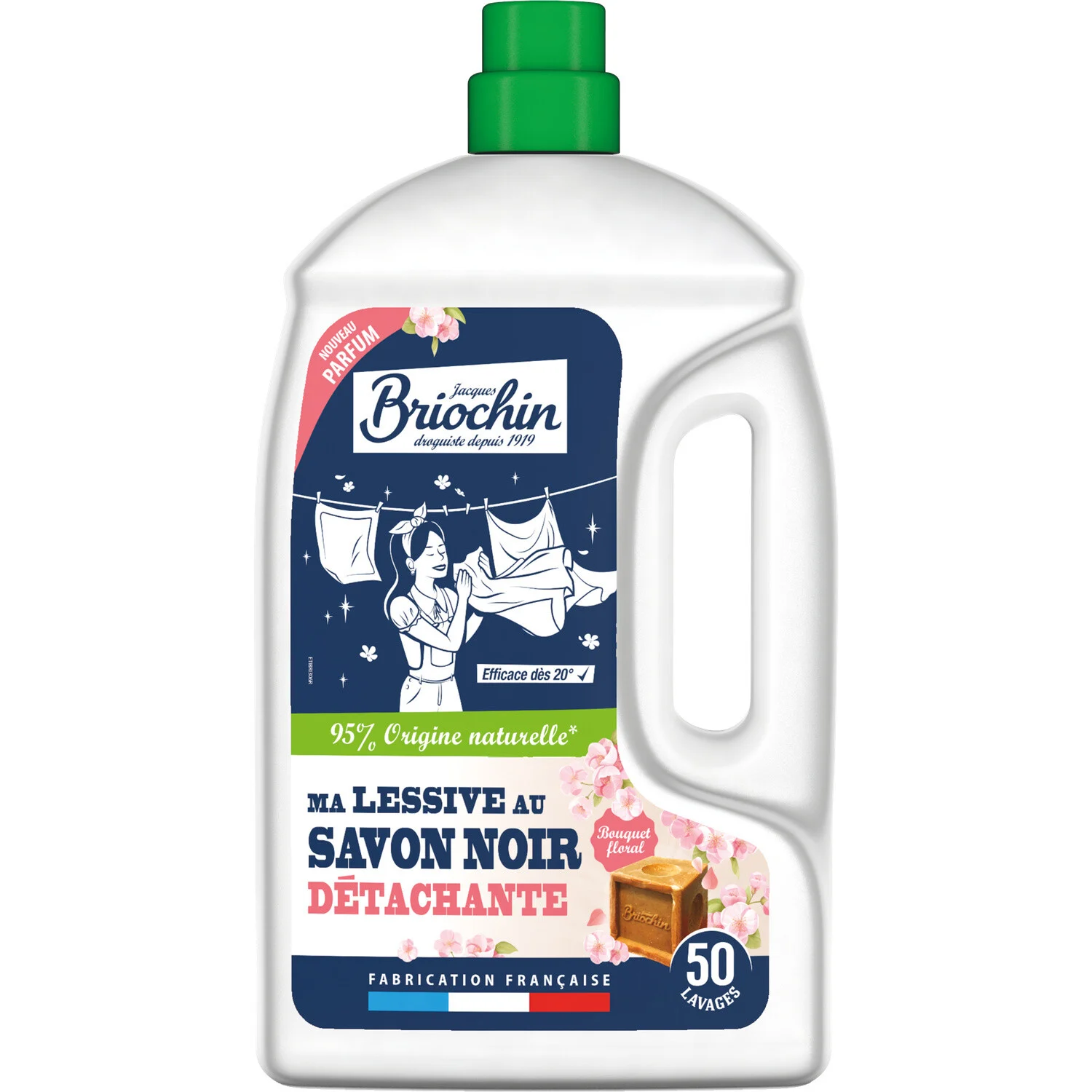 Lessive Liquide Au Savon Noir 2,27l - Briochin
