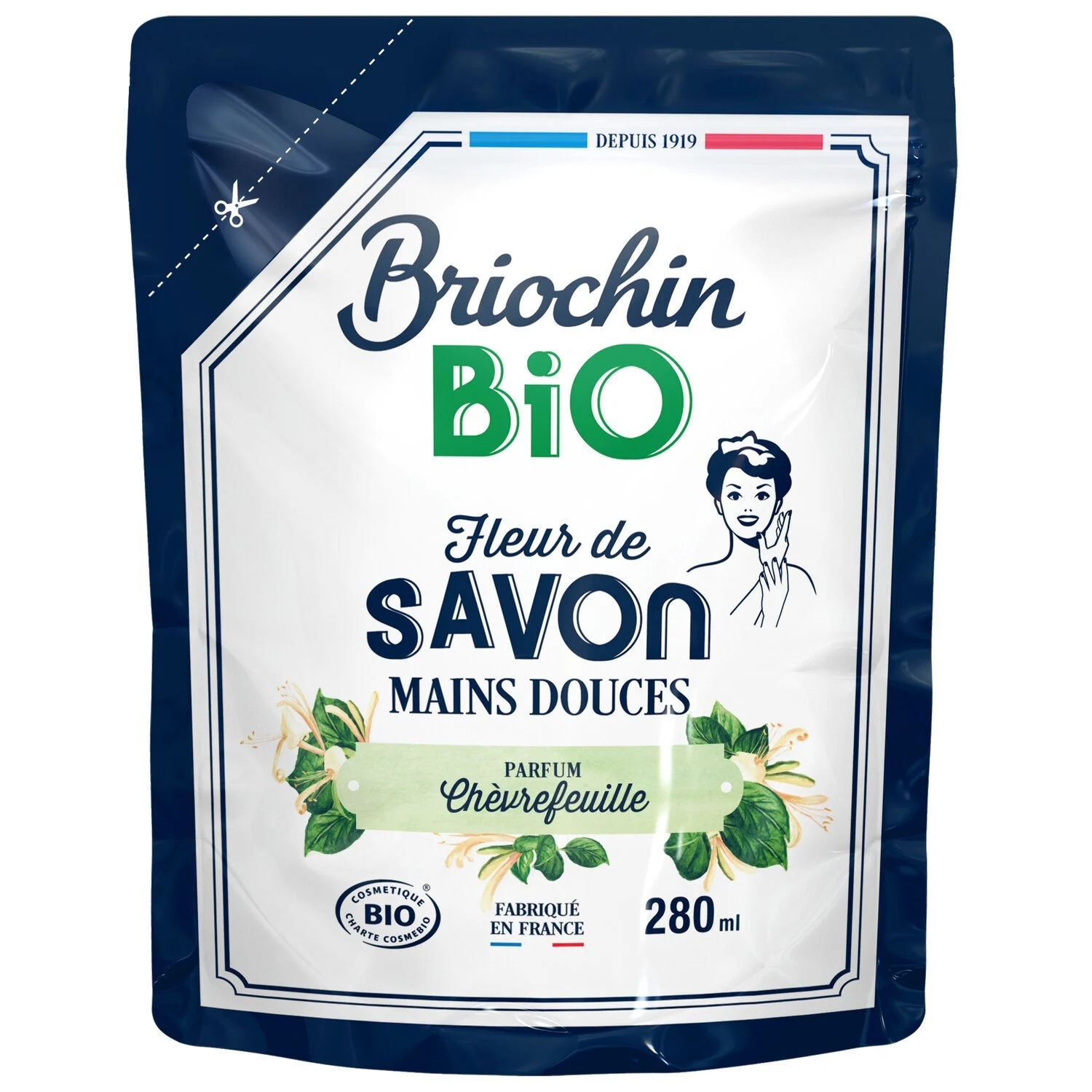 Sabonete Líquido Mãos Suaves Aroma Orgânico de Madressilva 280ml - Briochin