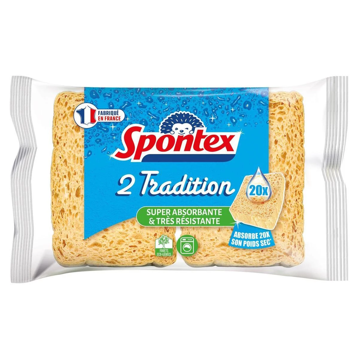 Super absorbent and very resistant sponge 2 tradition x2 -  Spontex