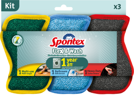 X1 Kit Flex Wash X3 Spontex
