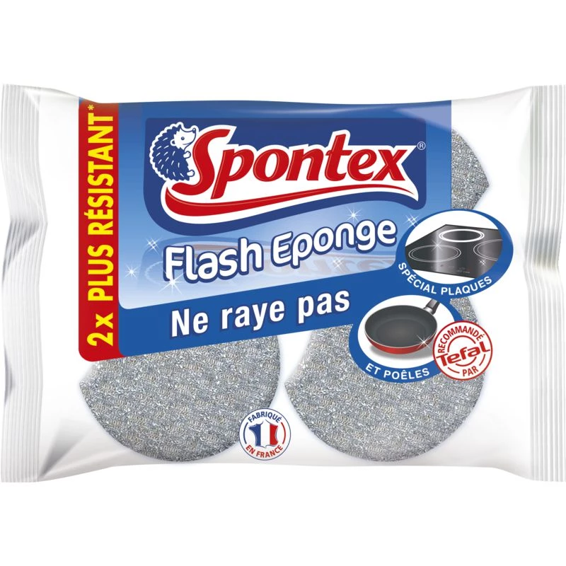 Esponja flash anti-riscos x2 - SPONTEX