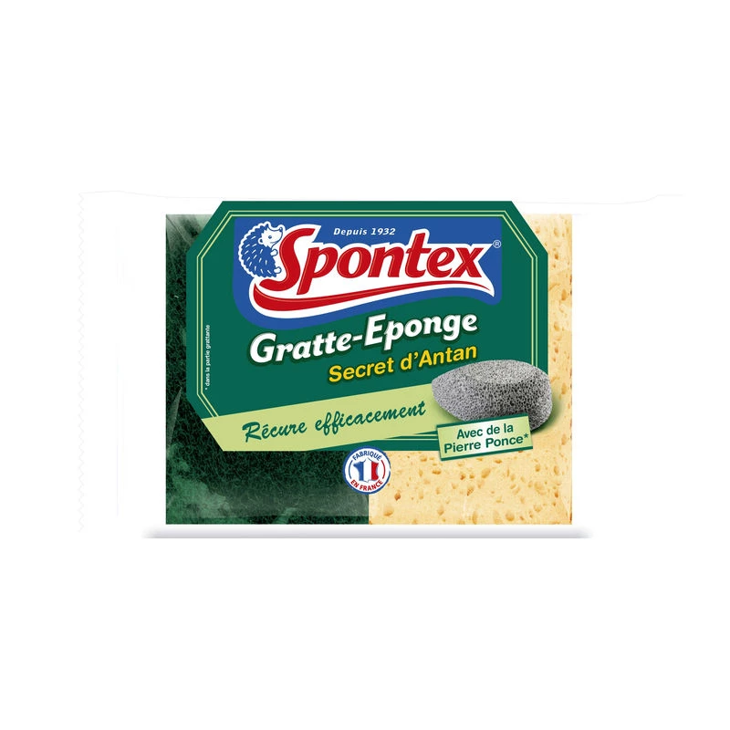 Secret d'Antan X2 sponge scraper - SPONTEX