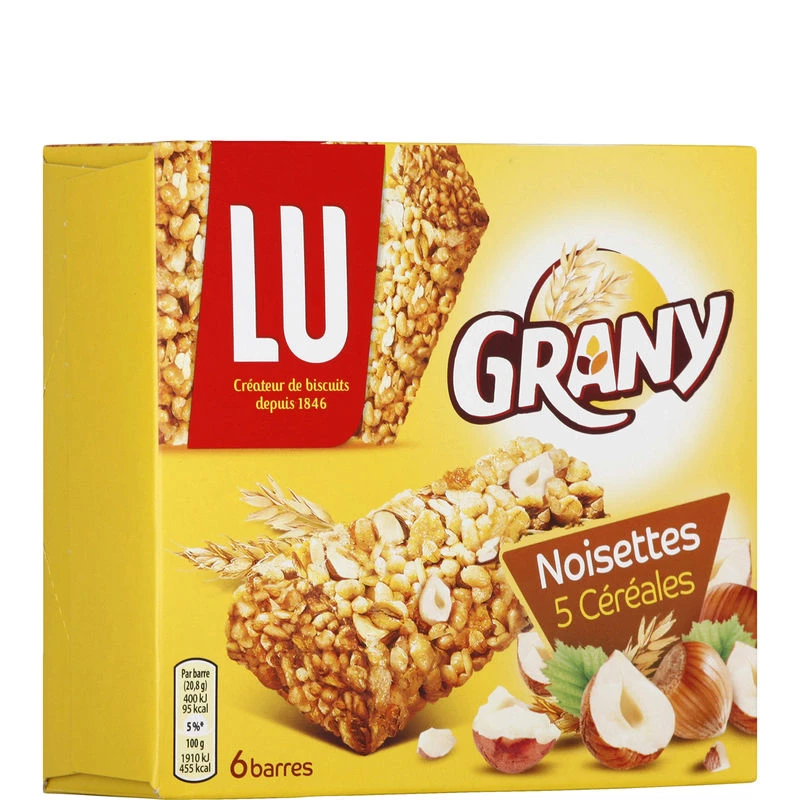 5 Grany Hazelnut Cereal Bar. 125g