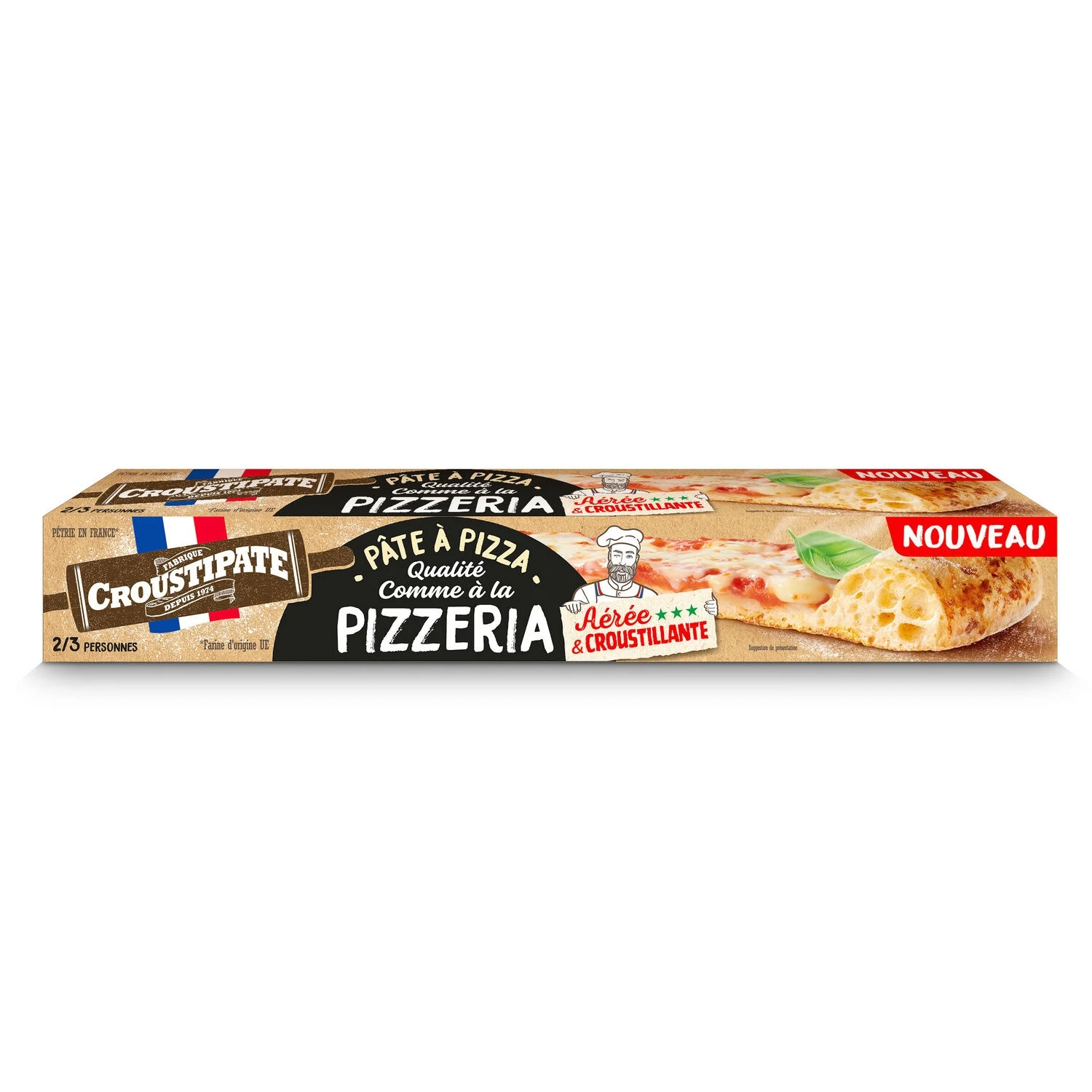 Pizza dough ready to unroll 300g -croustipate