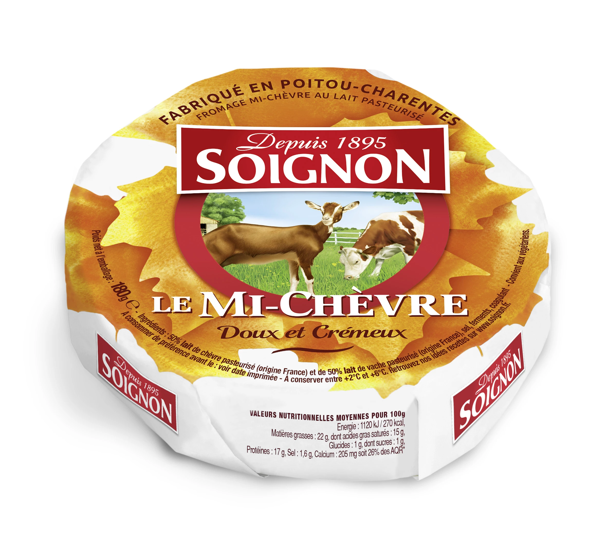 Fromage Mi-Chèvre 180g - SOIGNON
