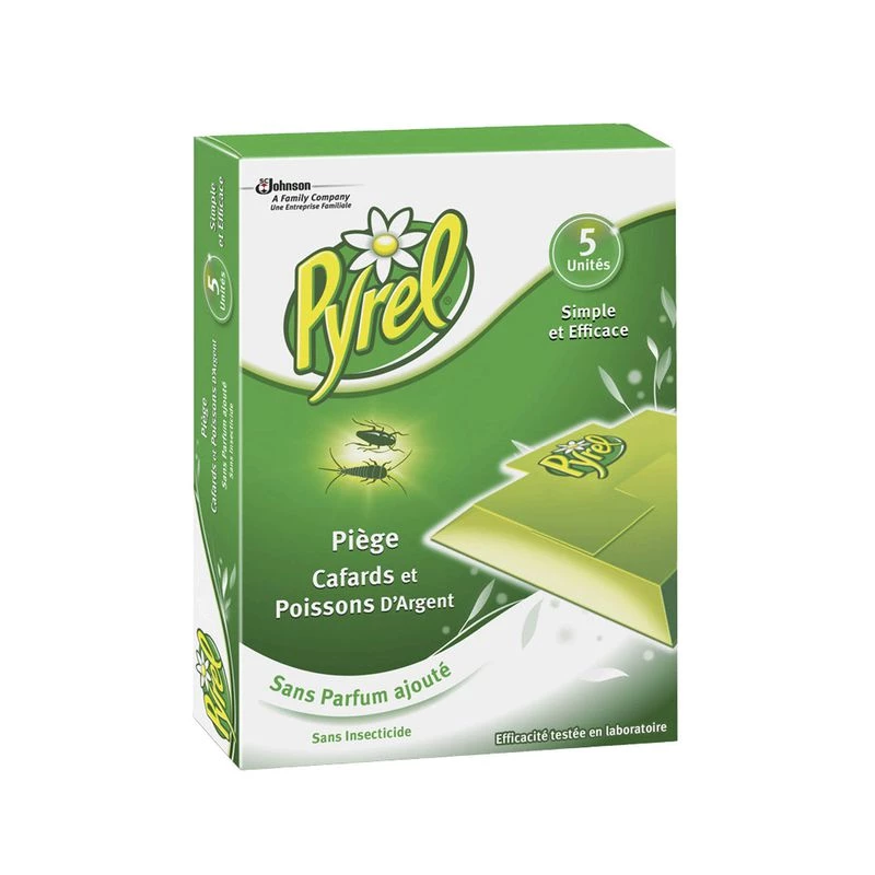 Pieges anti-cafards & poissons d'argent x5 - PYREL