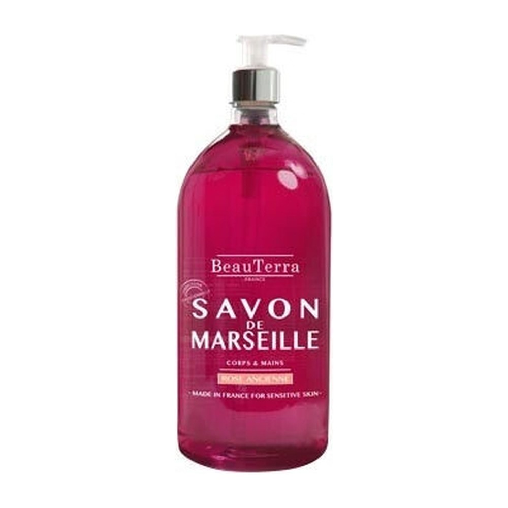 Savon liquide de Marseille rose ancienne 1 L - BEAUTERRA