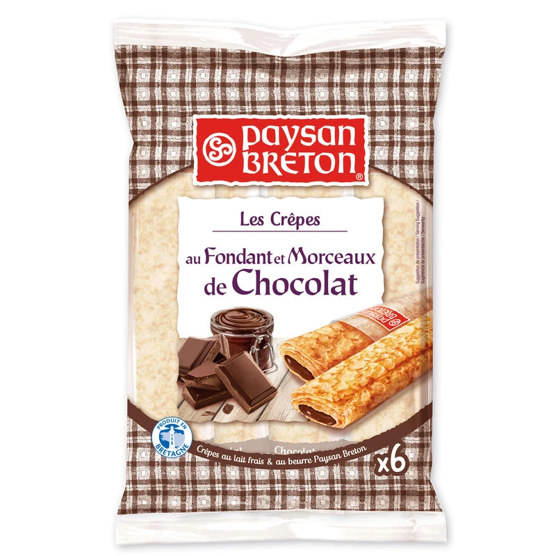 Fondant pannenkoeken en stukjes chocolade - PAYSAN BRETON