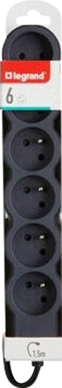 Bloc 6p Standard 1 5m Noir