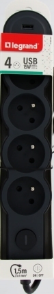 Bloc 4p Std 1 5m Nr Int Usb Ac