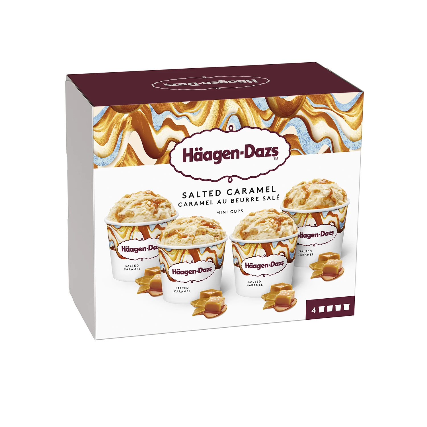 Glaces Caramel Beurre Salé X4 - Haagen-dazs