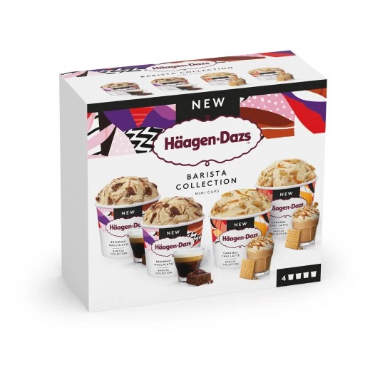 Mini glace en pot barista collection 4x95ml - HÄAGEN DAZS