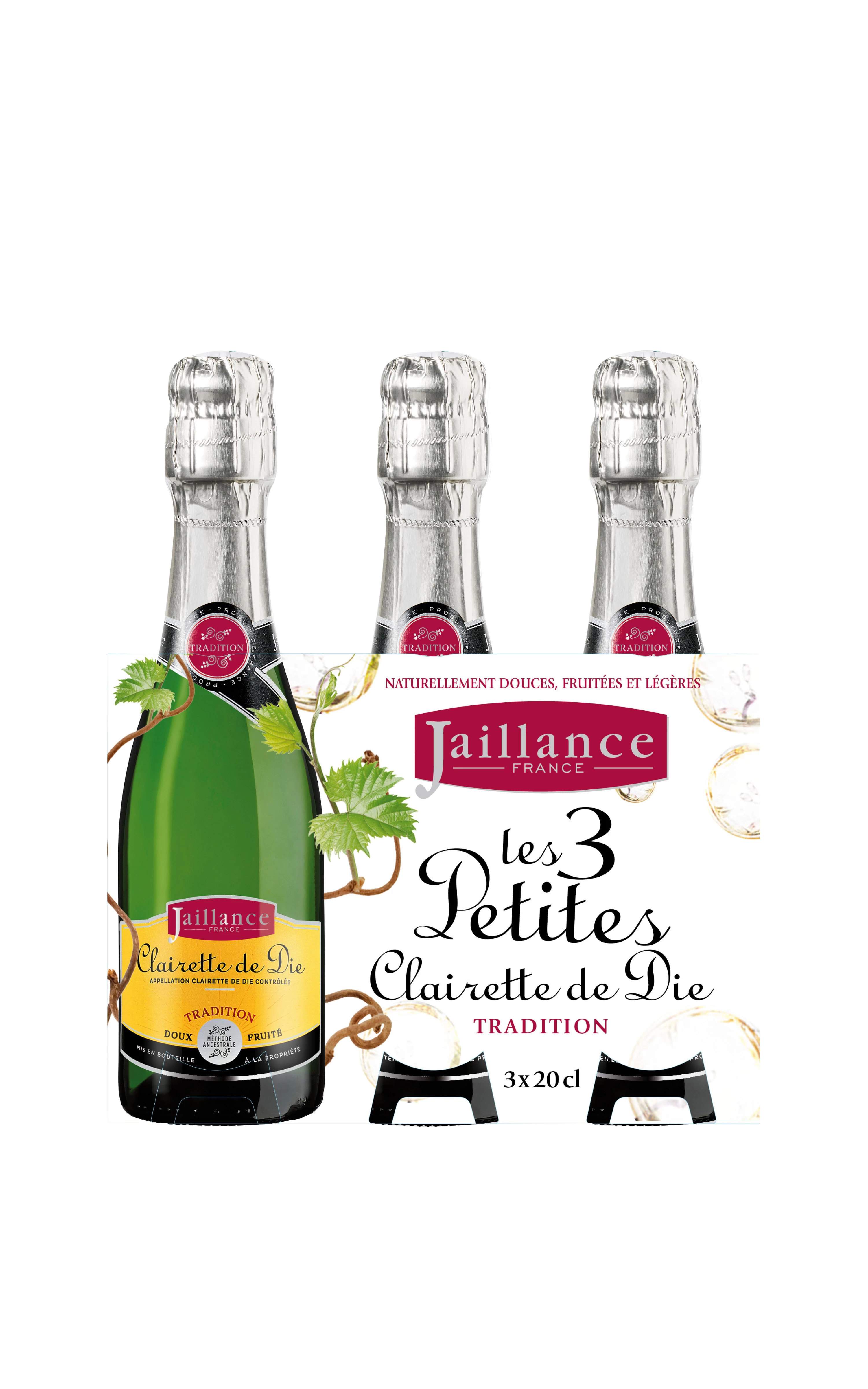 Clairette de Die 起泡白葡萄酒，7.5°，3x20cl - JAILLANCE