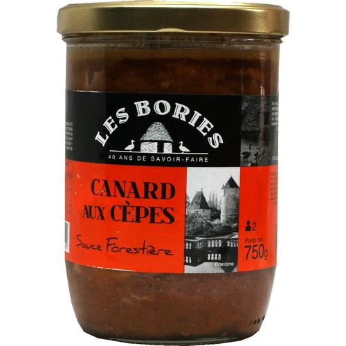 Les Bories Canard aux Cèpes 750g
