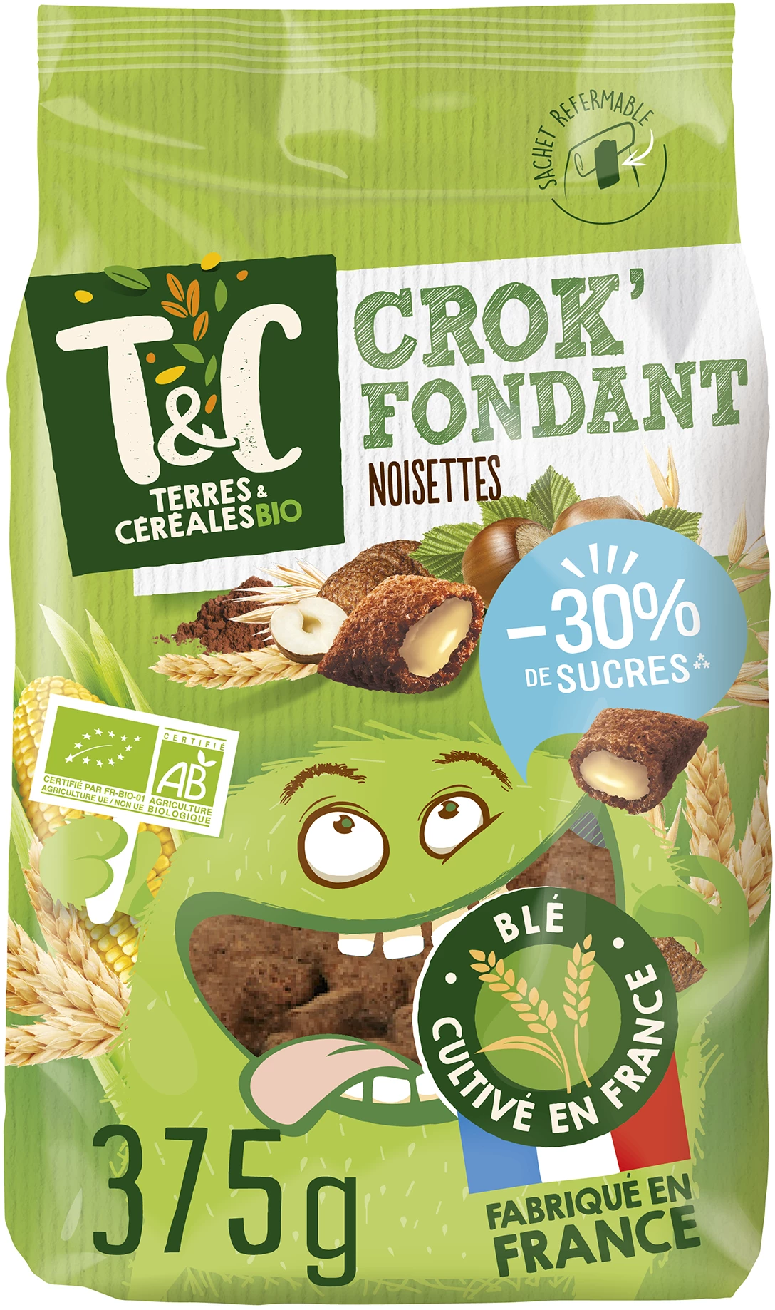 Crok Fondant Nocciola 375g Biologico