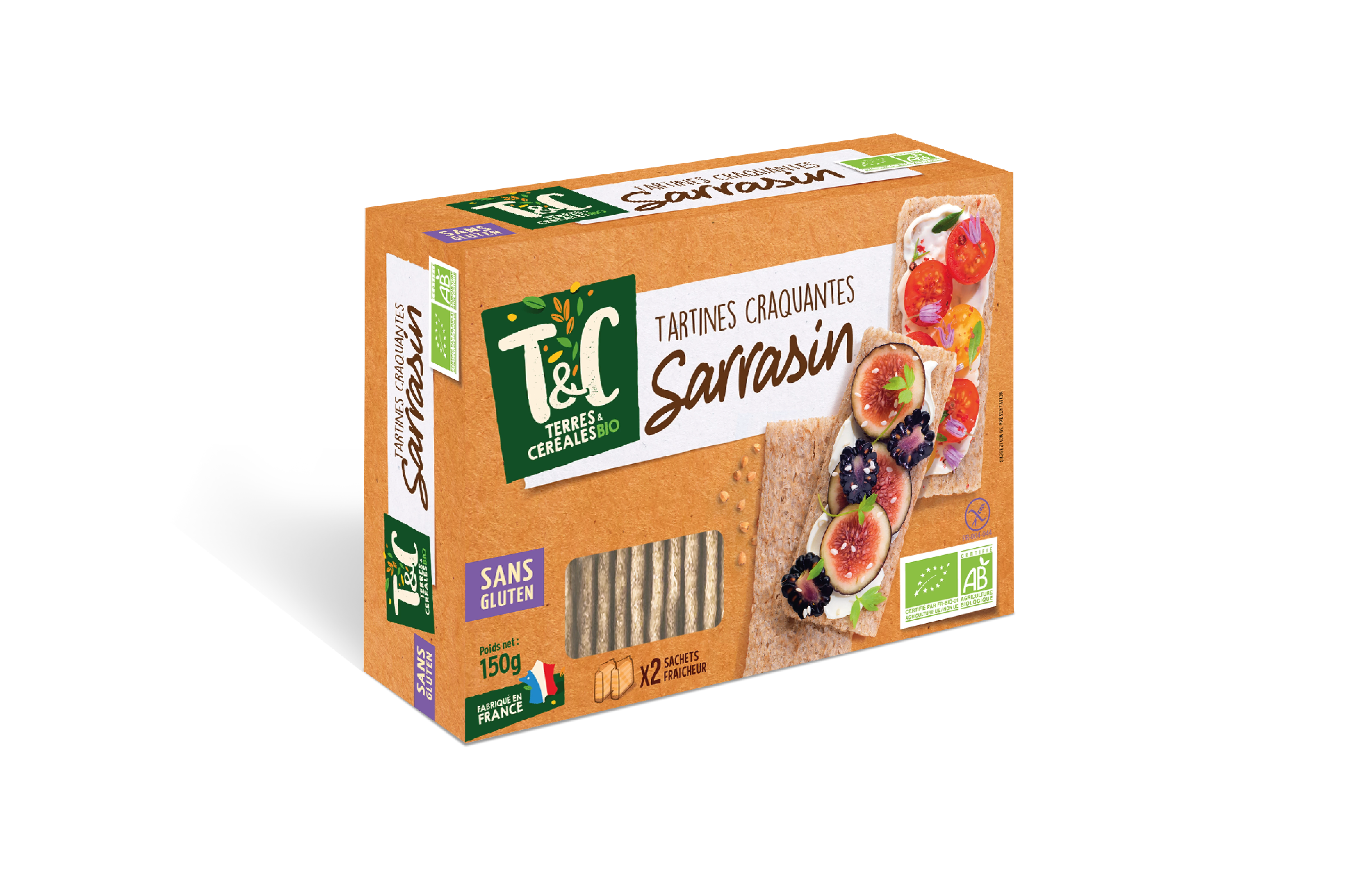 Torrada crocante de trigo sarraceno 150g - TERRES ET CEREALES Bio