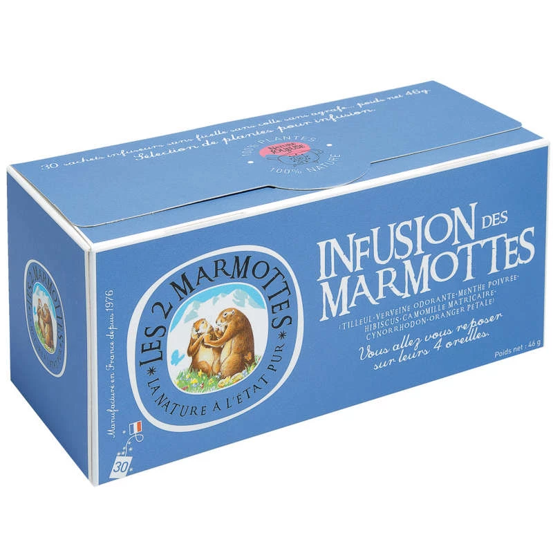Marmotte Infusion, 30 sachets, 48g - LES 2 MARMOTTES