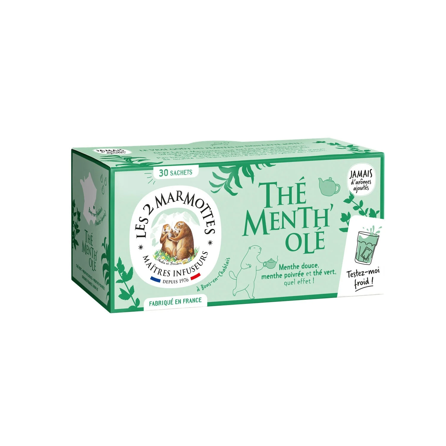 Menth'olé Tea X30 - Les 2 Marmottes
