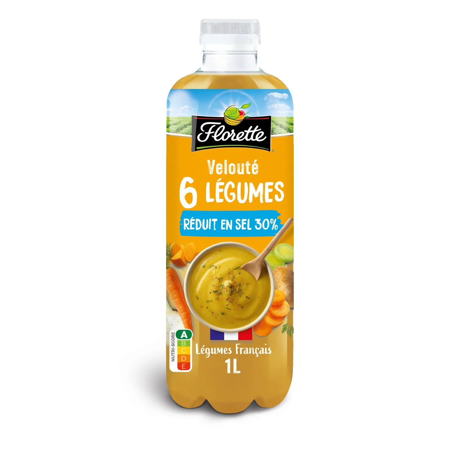 Velve Soup 6 Salt vegetables reduced to 30%, 1L - FLORETTE