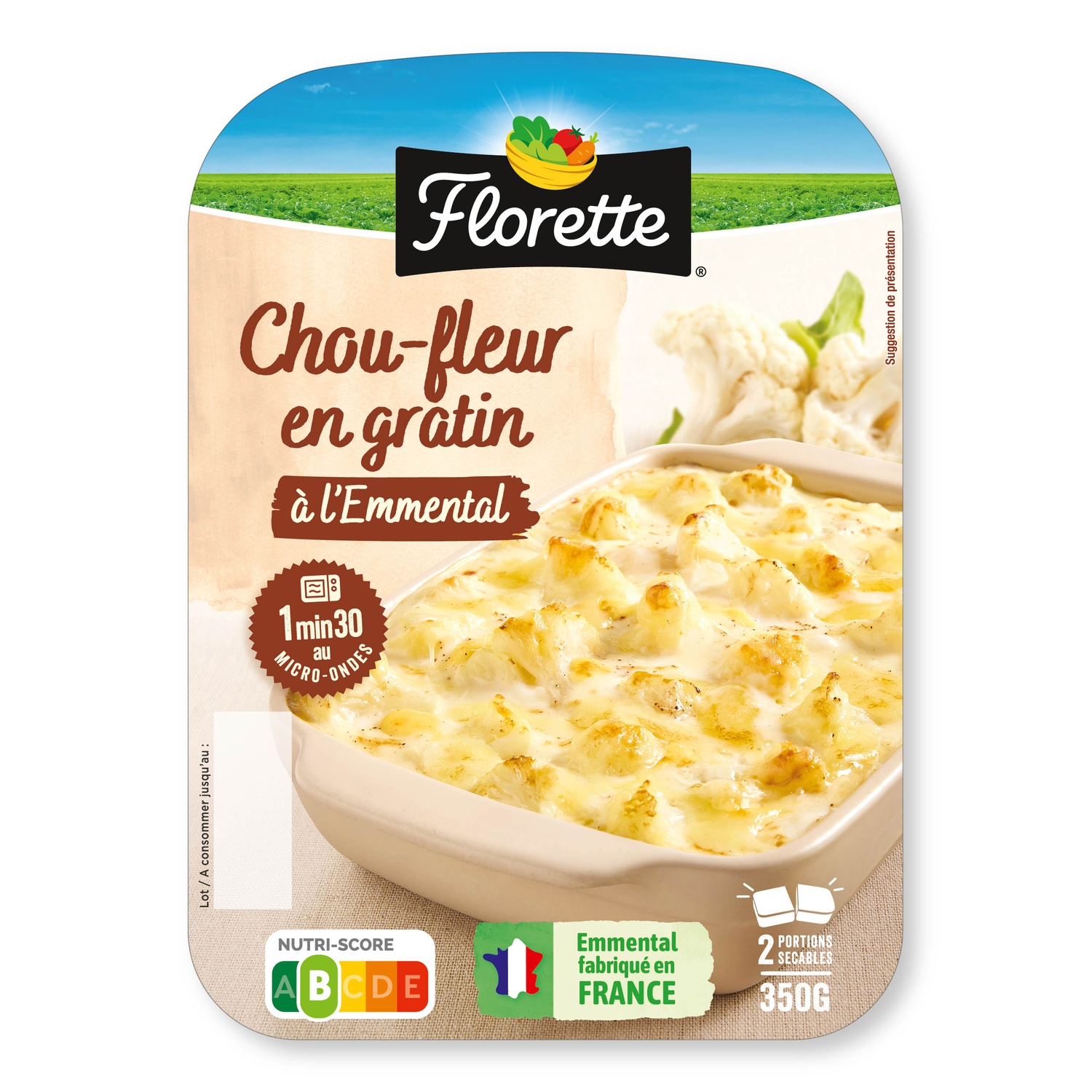 2x175g Chou-fleur En Gratin