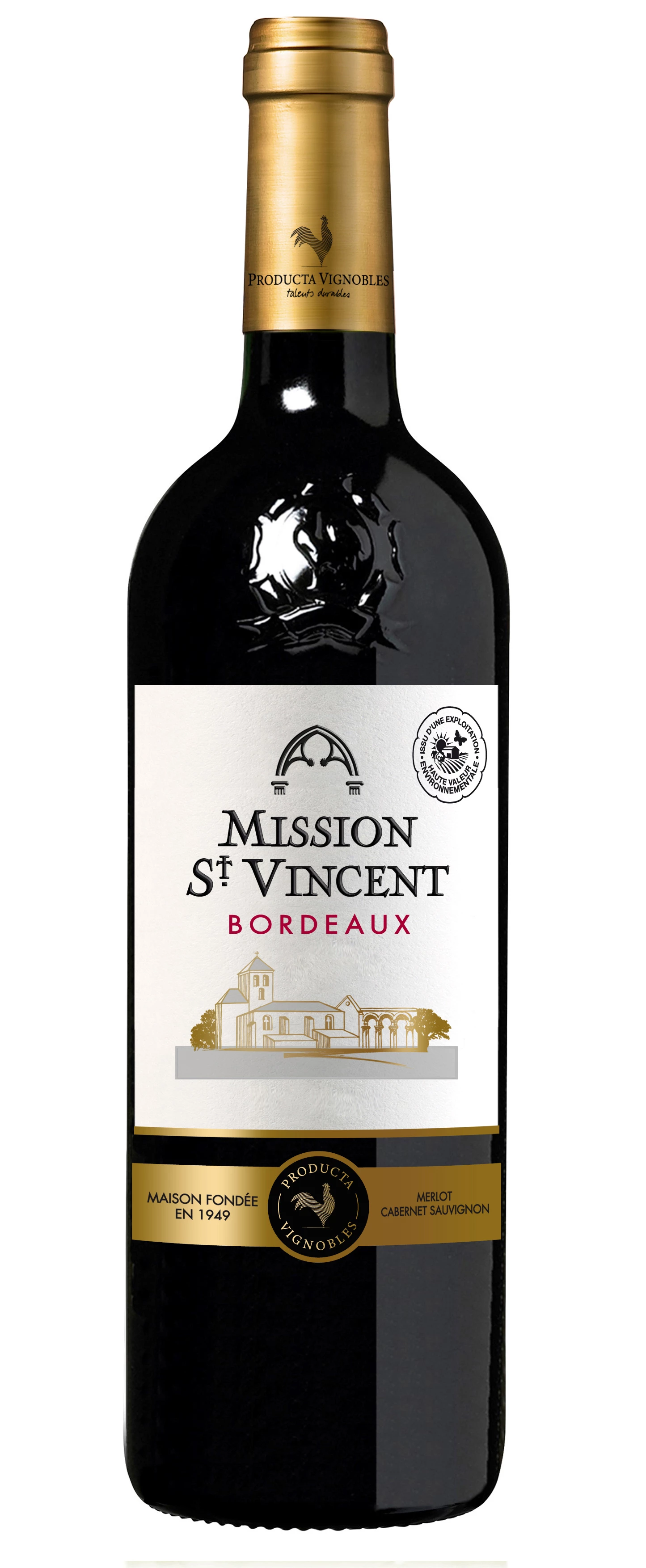 Vin Rouge de Bordeaux, 13,5°,75cl - MISSION ST VINCENT