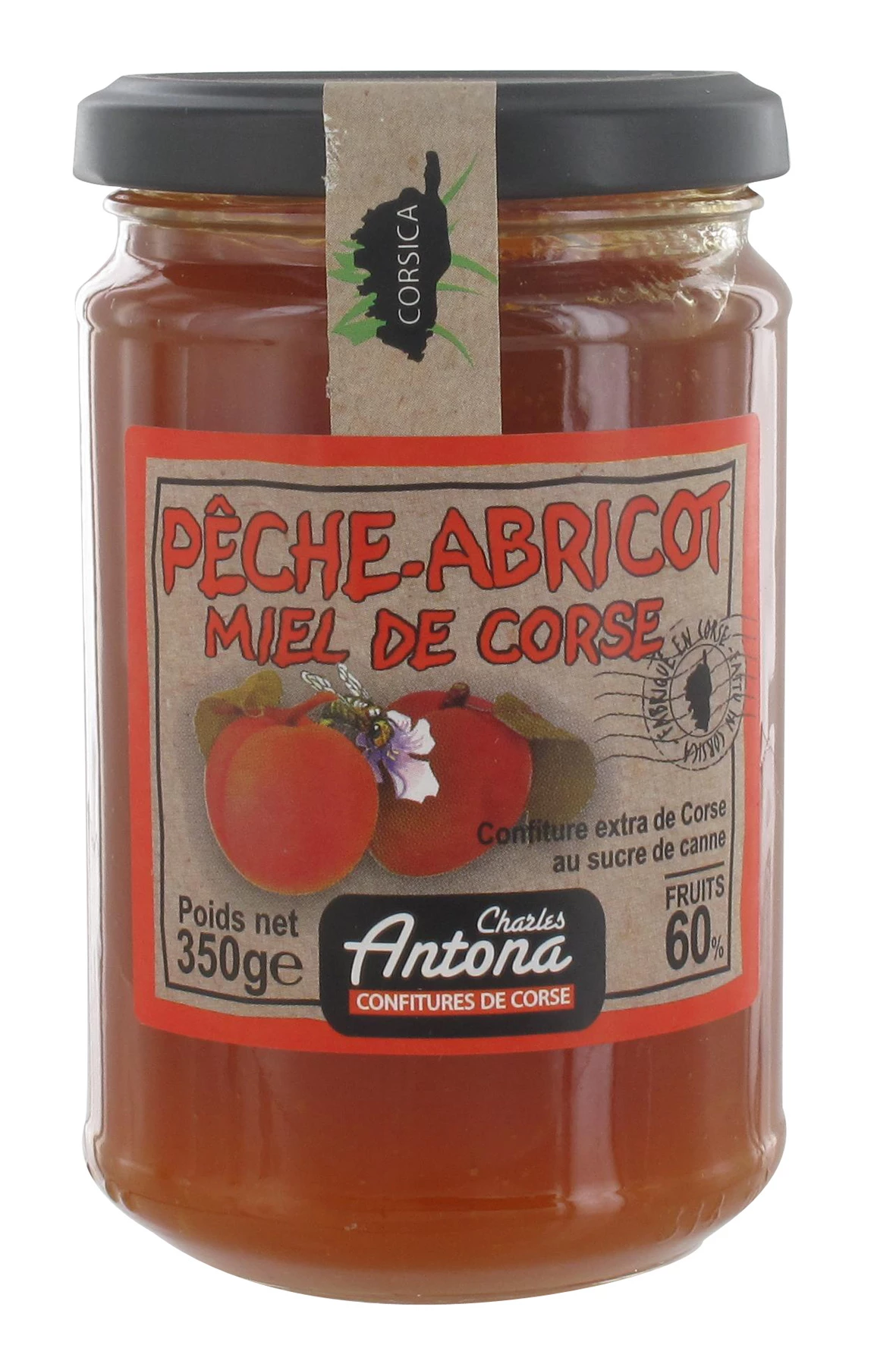 Conf Pech Abricot Miel 350g