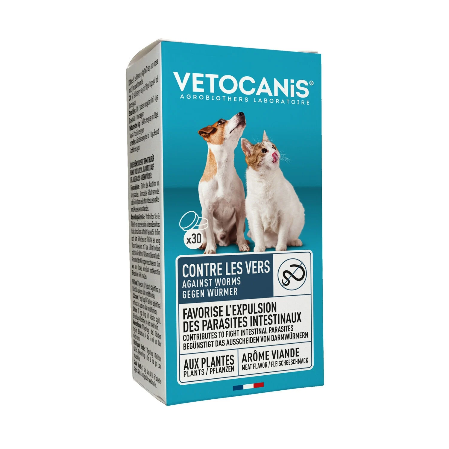 HIGHIFUXE compressed, dog and cat purge against worms - Vetocanis