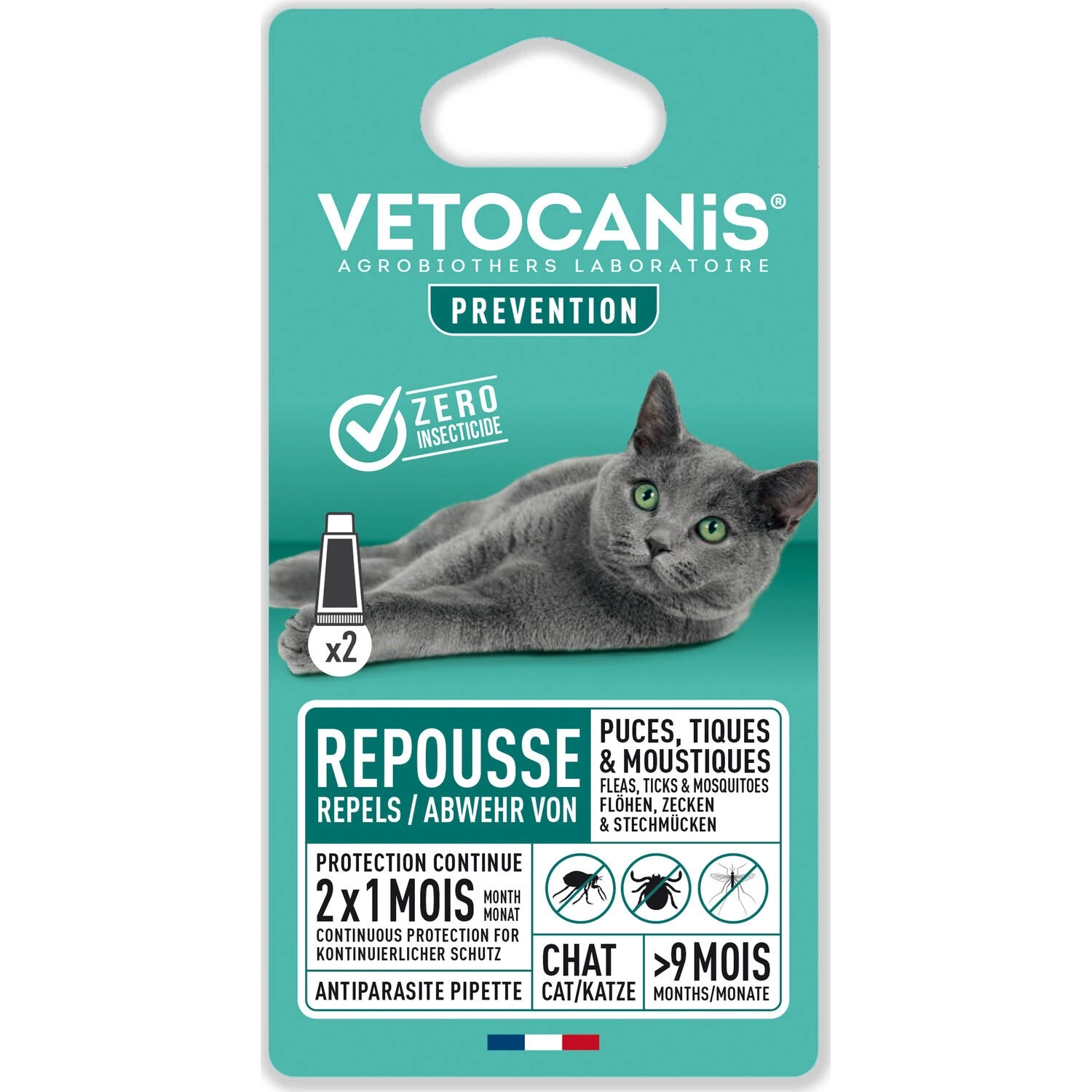 Cat repellents fleas, ticks & mosquitoes - Vetocanis