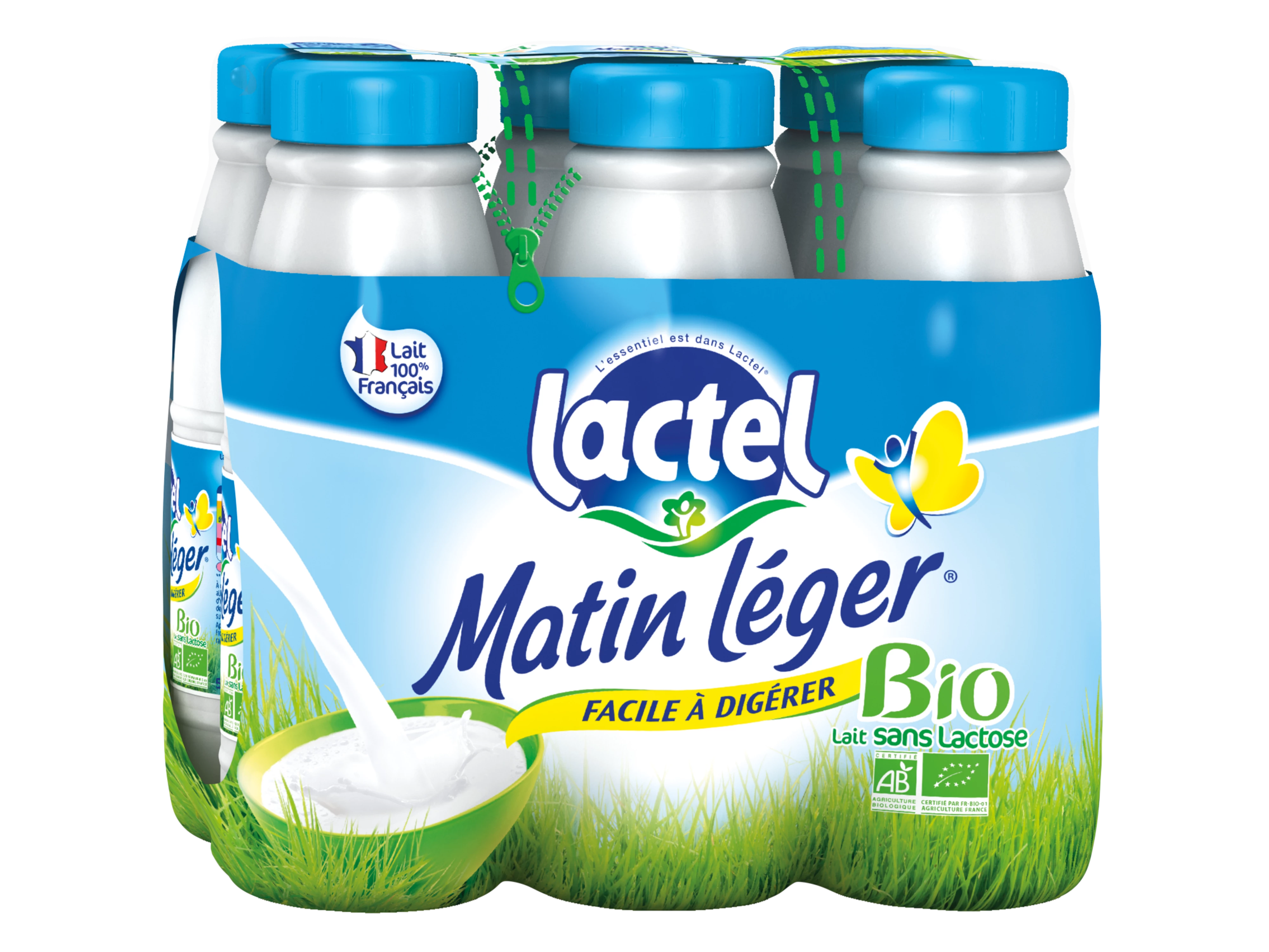 Lait Bio sans lactose 1.2% M.G 6x50cl - LACTEL