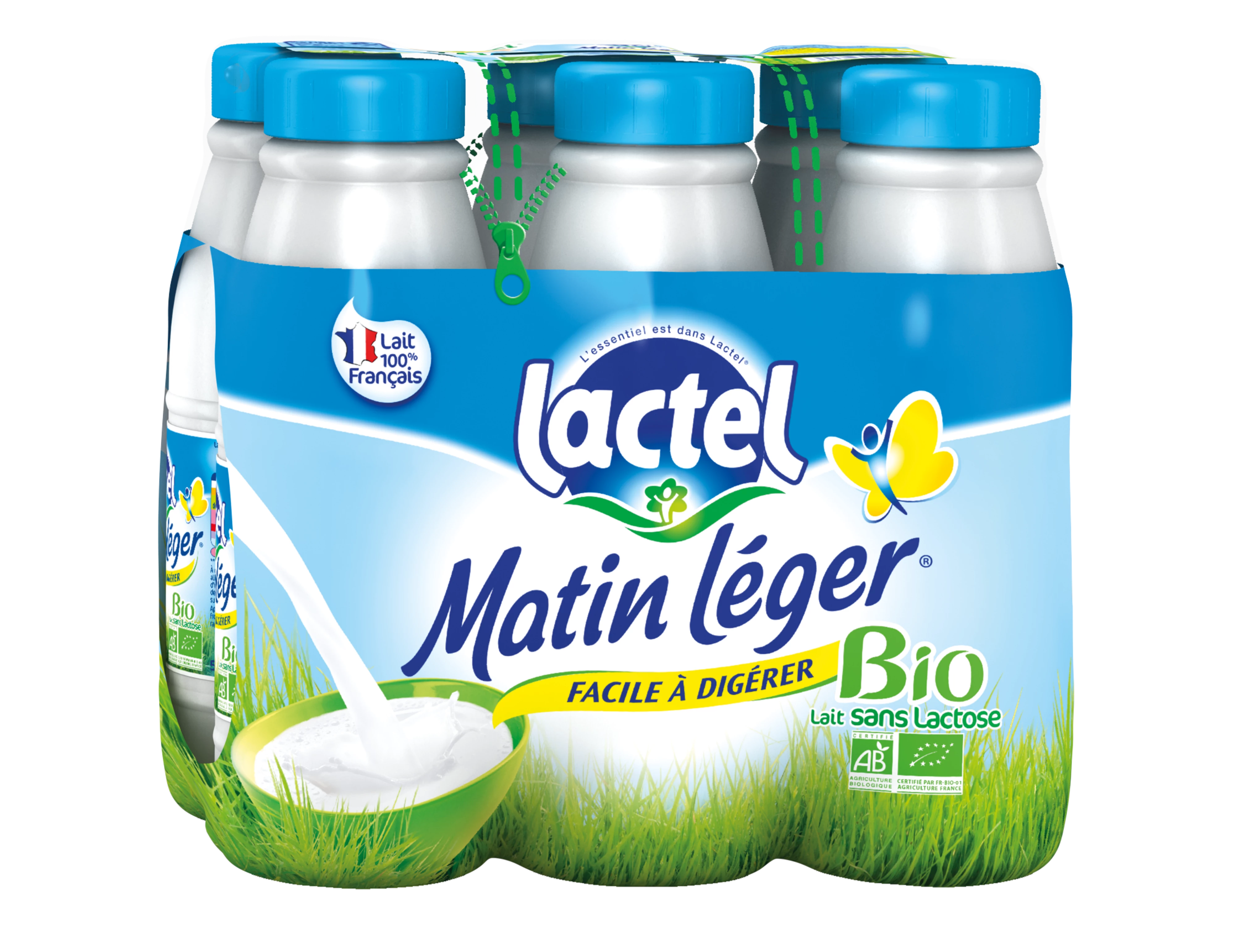 Lait Bio sem lactose 1,2% M.G 6x50cl - LACTEL