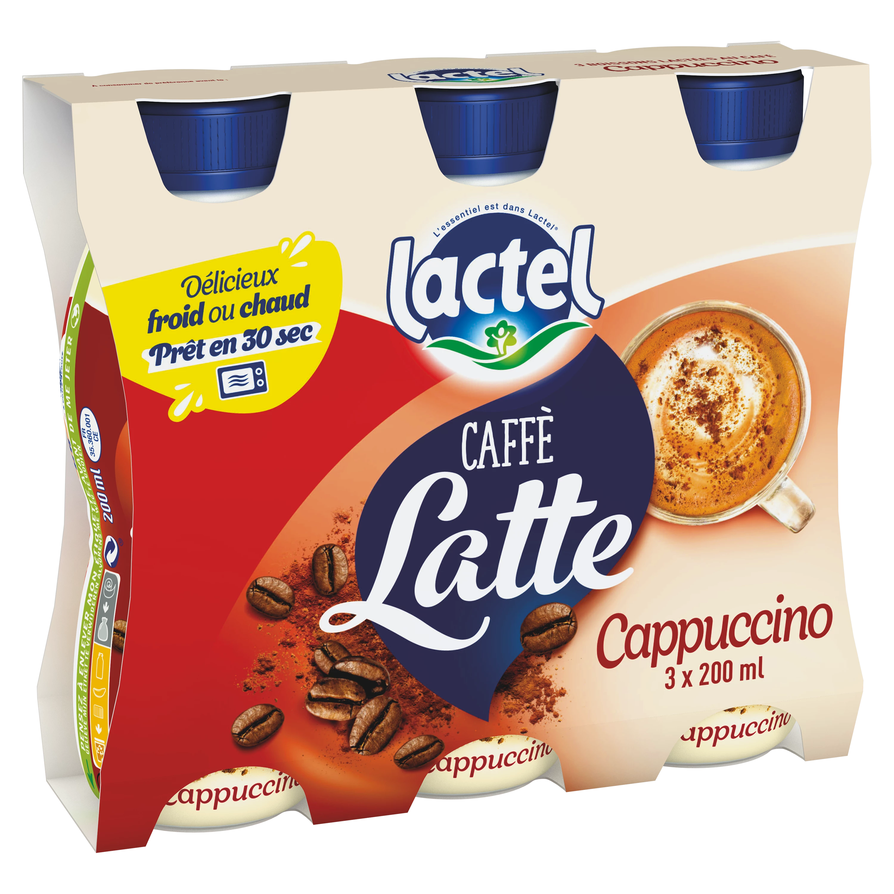 Lactel Cafe Latte Cappuc 3x200