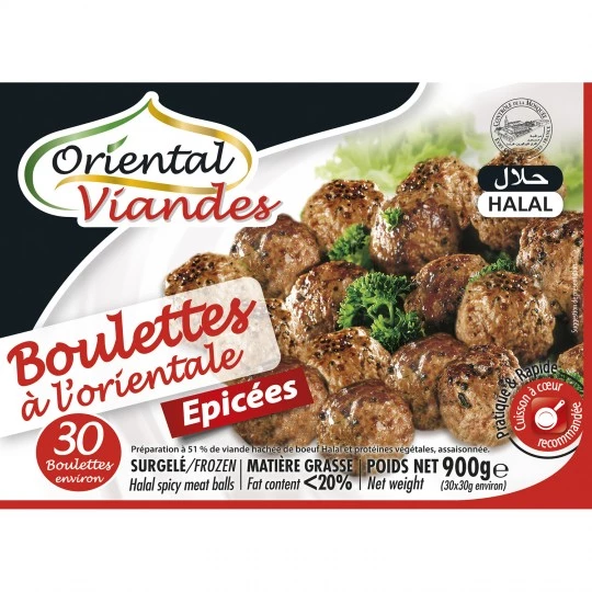 Boulettes de bœuf Halal 20% M.G 900g - ORIENTAL VIANDES