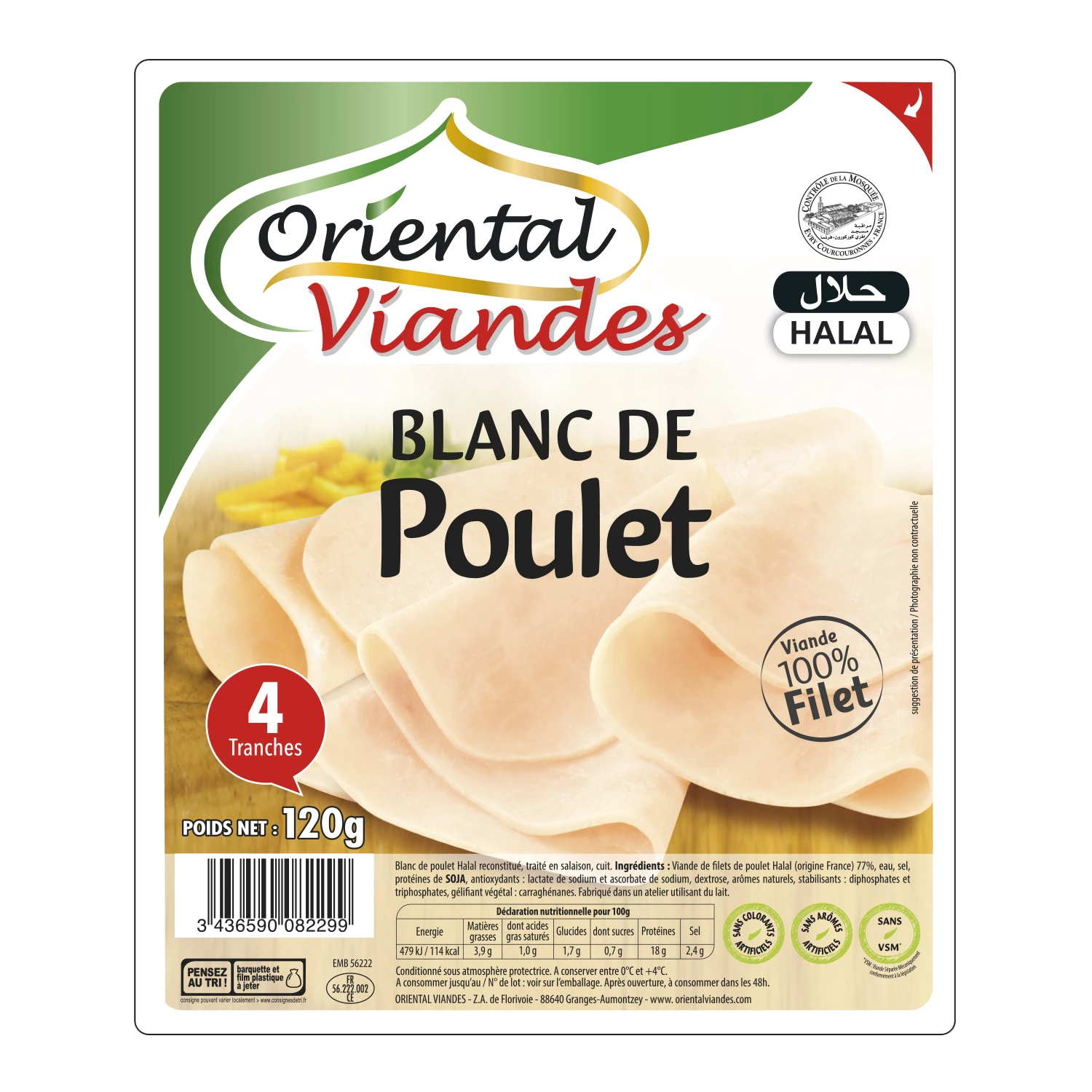 Blanc de Poulet, 120g - ORIENTAL VIANDES