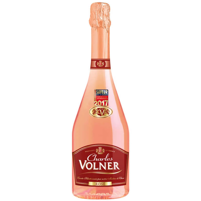 Brut Rosé Sparkling Sparkling Wine, 75cl - CHARLES VOLNER